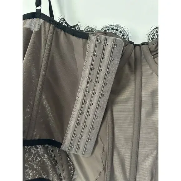 Urban Outfitters Out from Under Modern Love Corset Top Black size XL - Picture 11 of 11